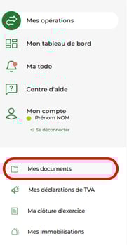 Rubrique mes documents